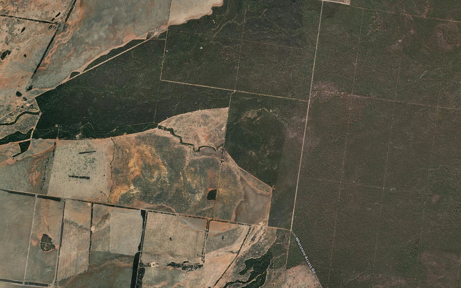 Satellite map of the Clay Hole Dam
