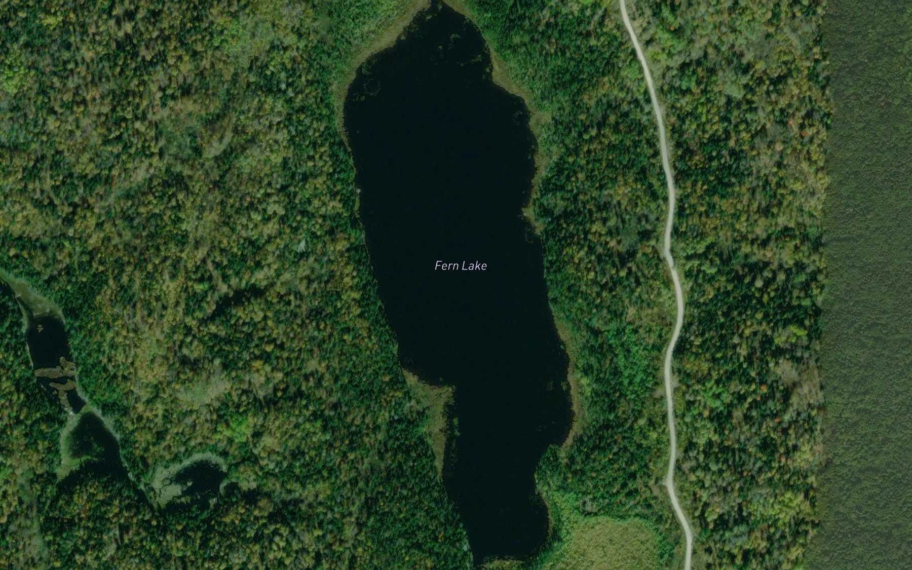 Satellite map of the Fern Lake