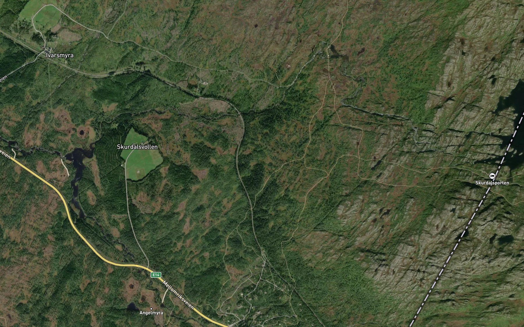 Satellite map of the Stormyrbekken