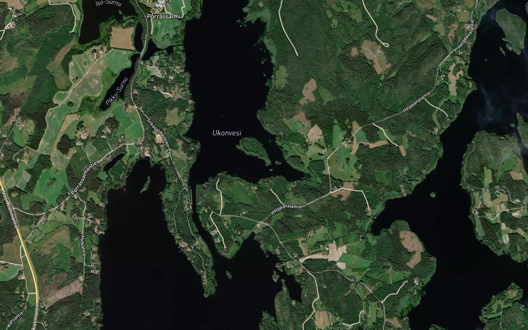 Satellite map of the Velkuunlahti
