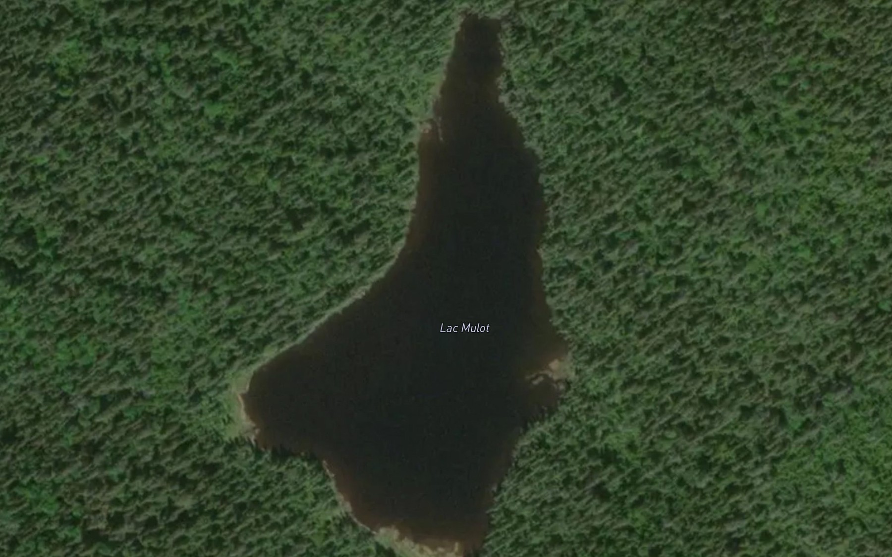 Satellite map of the Lac Mulot
