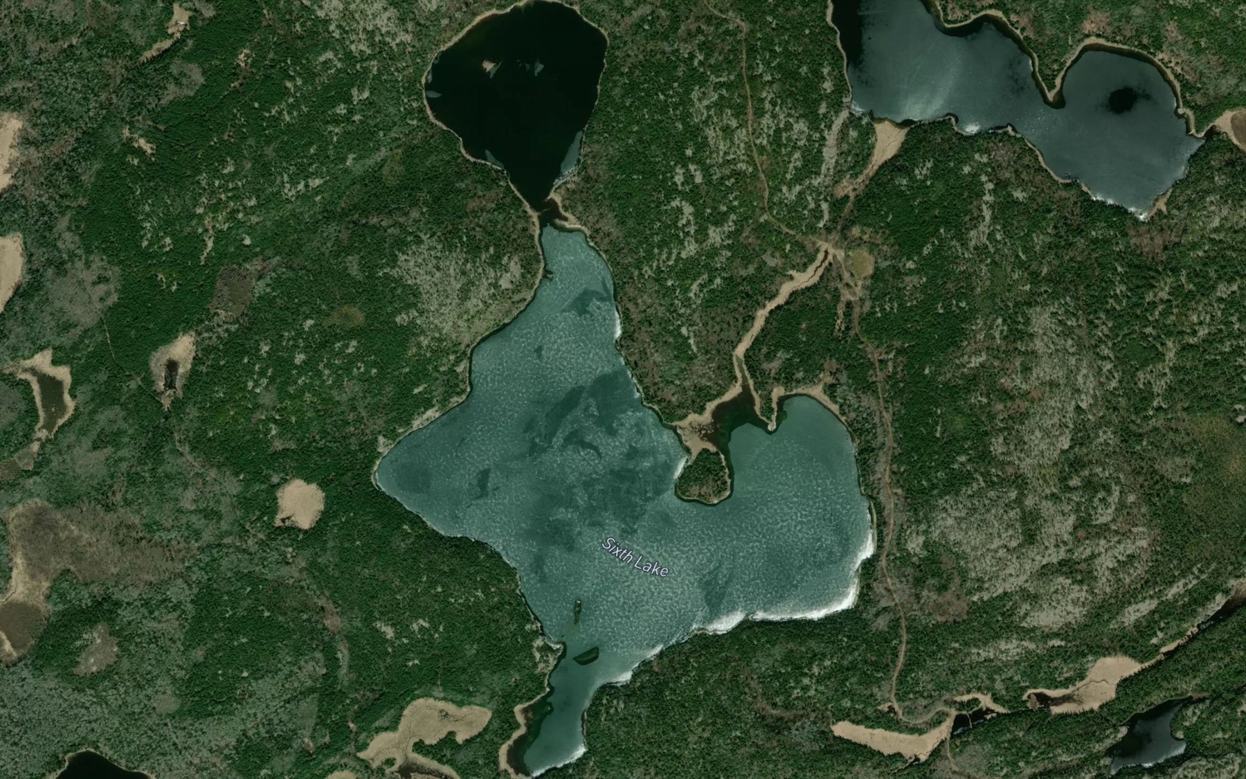 Satellite map of the Sixth Lake