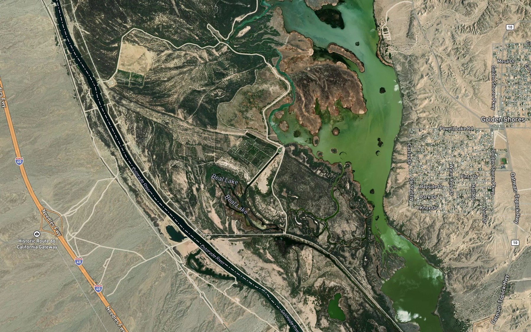 Satellite map of the Beal Ditch