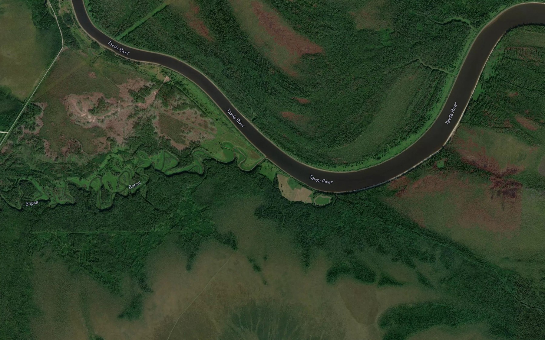 Satellite map of the Vor'ya