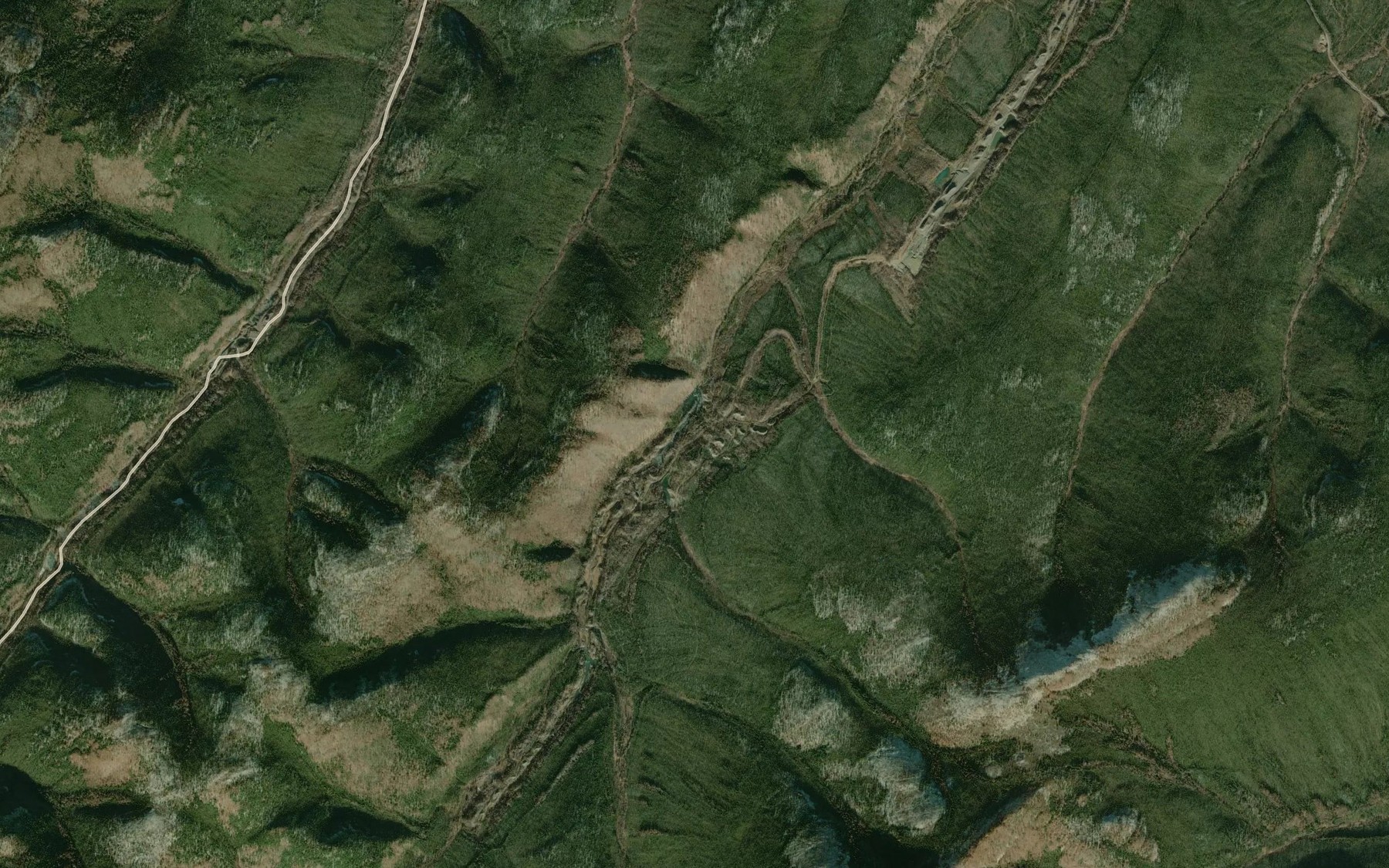 Satellite map of the Tamarack Creek