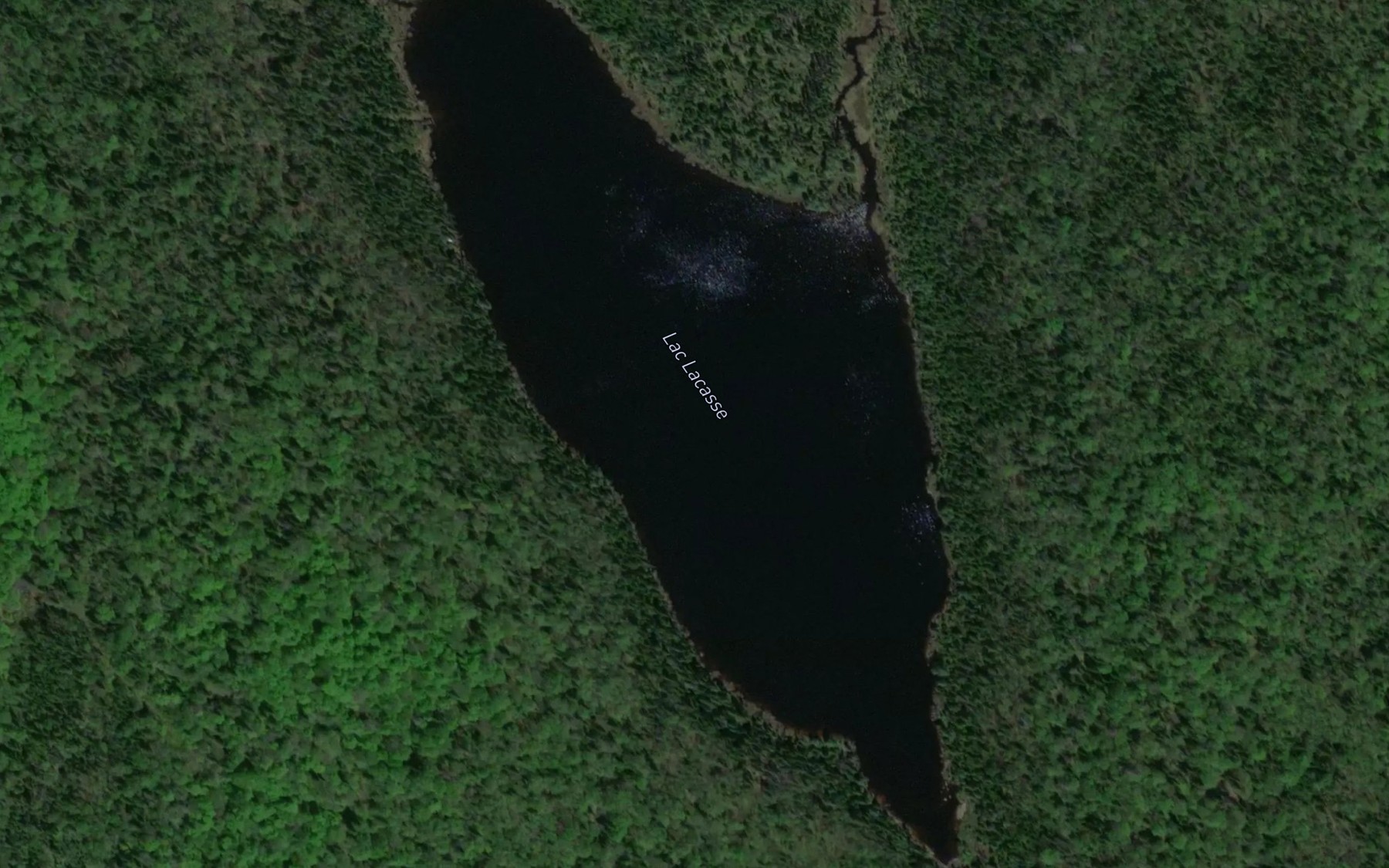 Satellite map of the Lac Lacasse