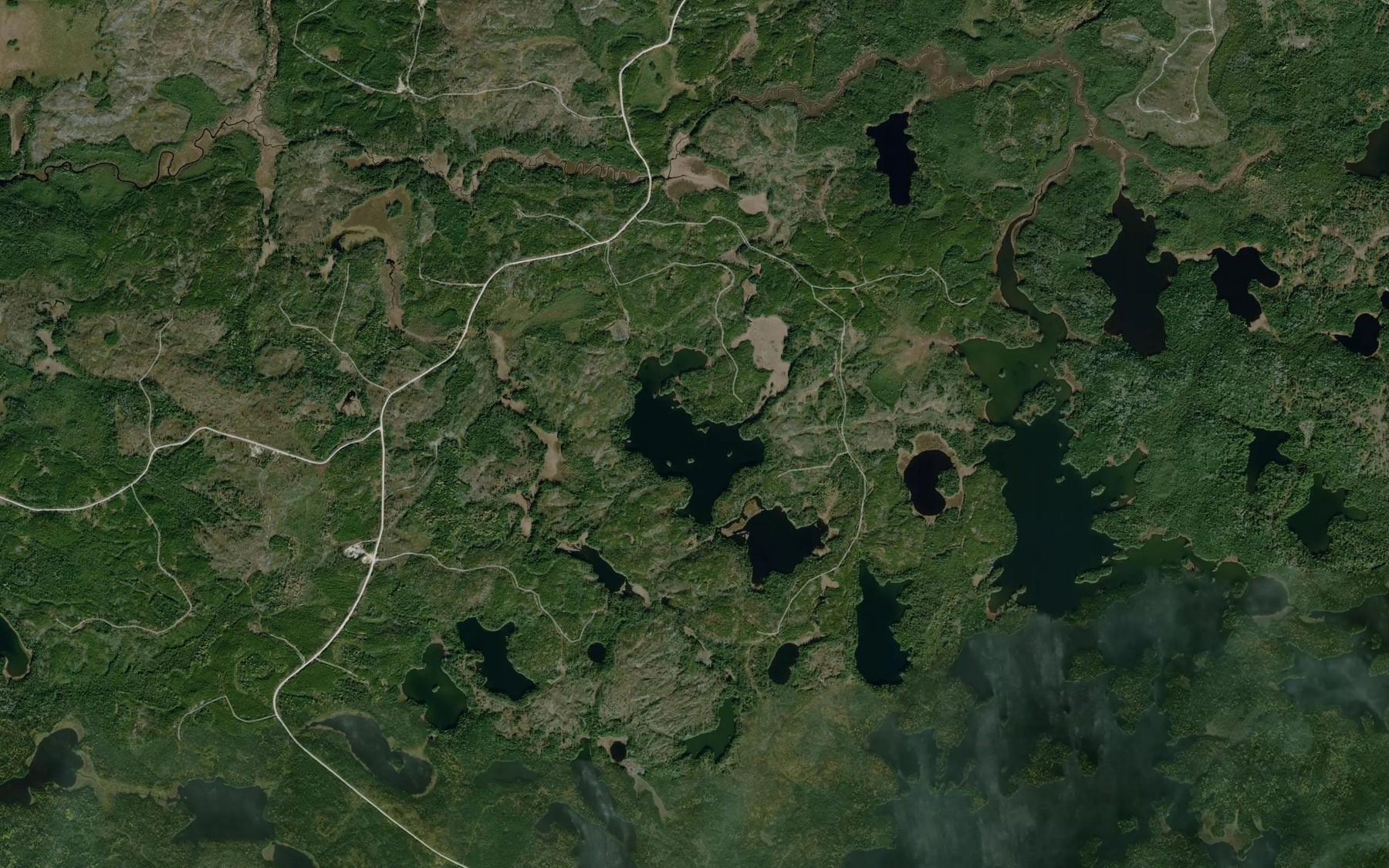 Satellite map of the Tent Lake