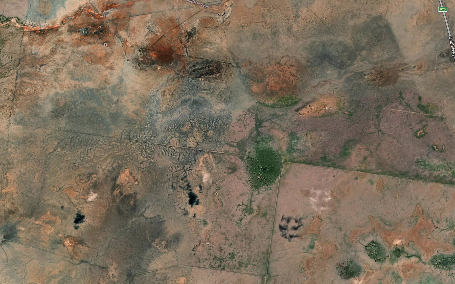 Satellite map of the Hollow Basin
