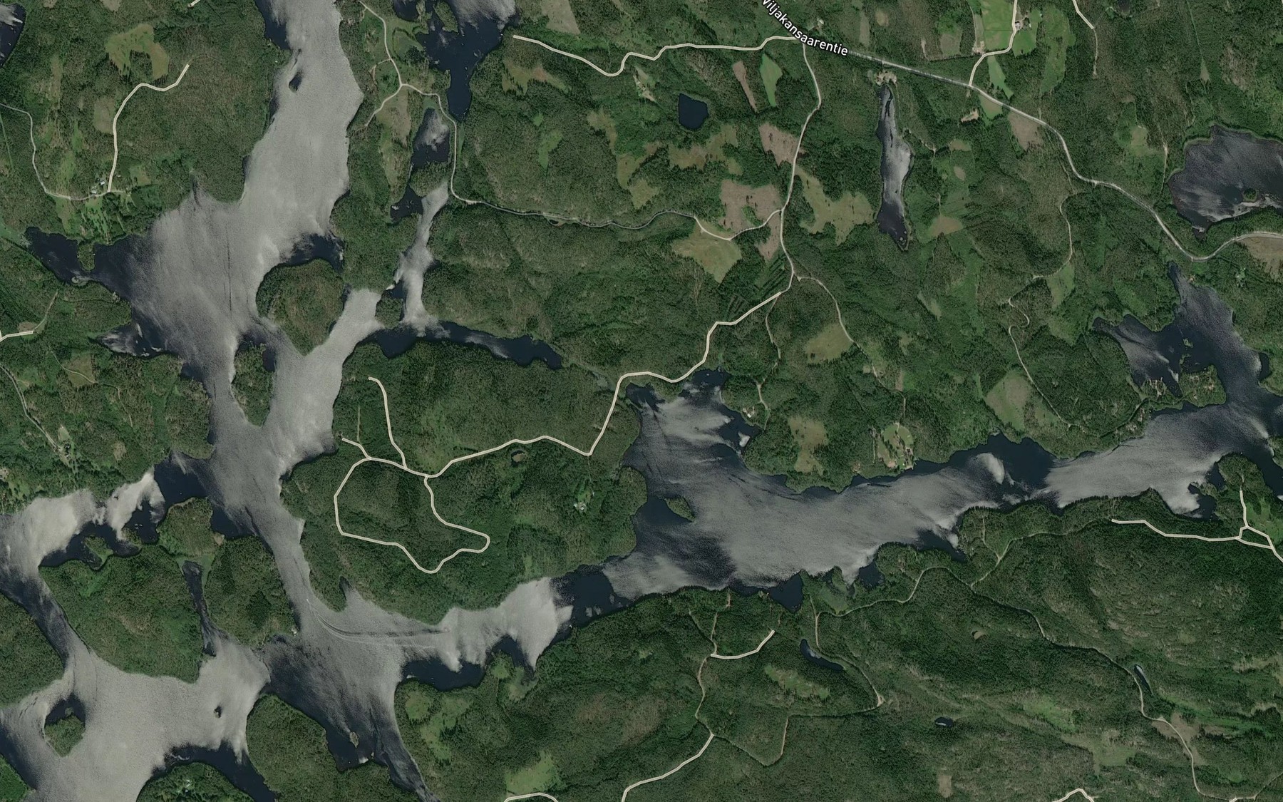 Satellite map of the Hakosalmi
