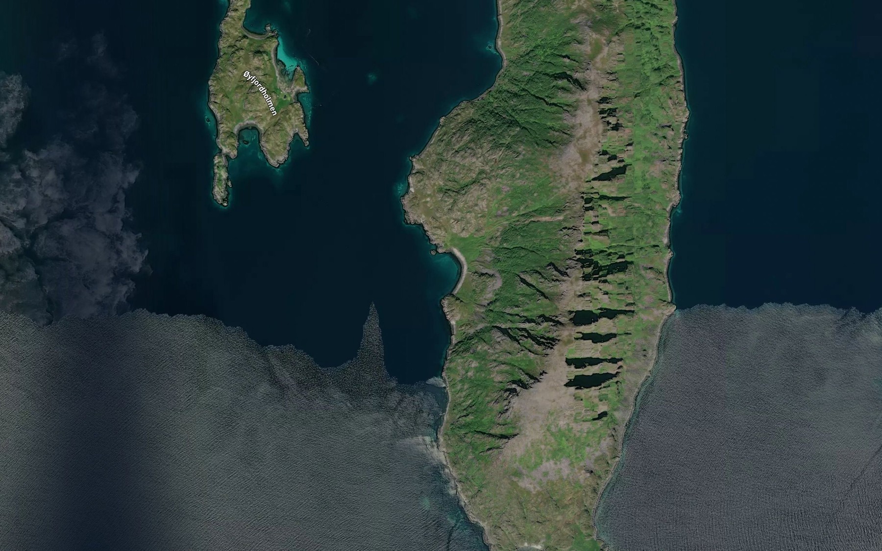Satellite map of the Ytre Oksvika