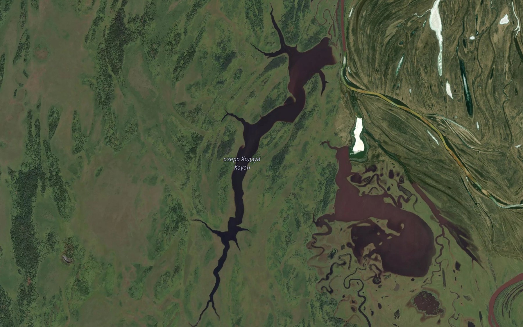 Satellite map of the Ozero Khodzuy-Khouon