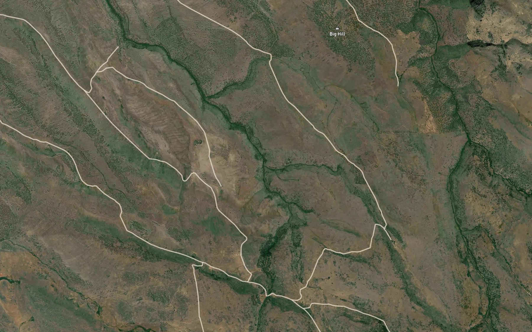 Satellite map of the Shepherd Creek
