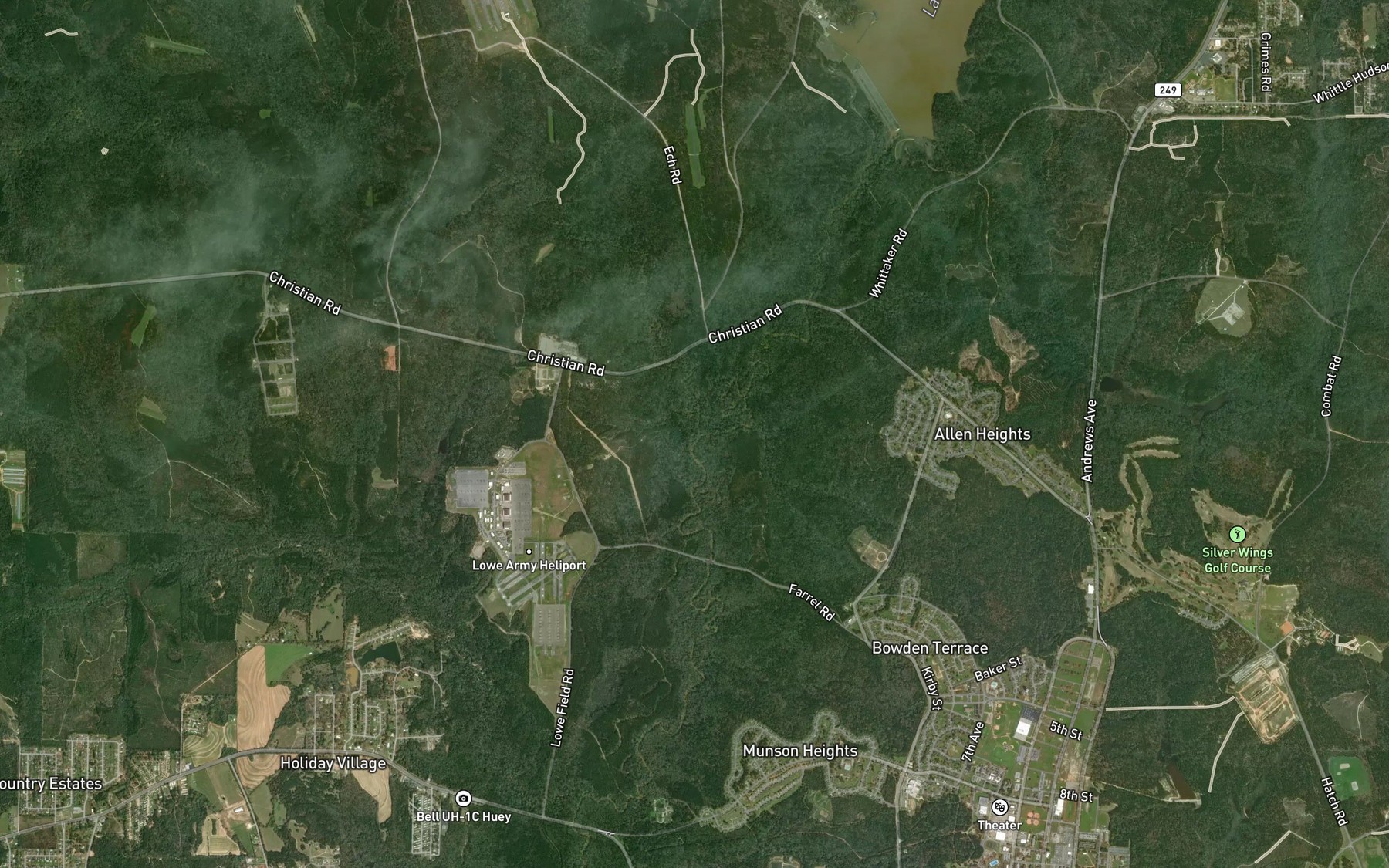Satellite map of the Steep Head Creek