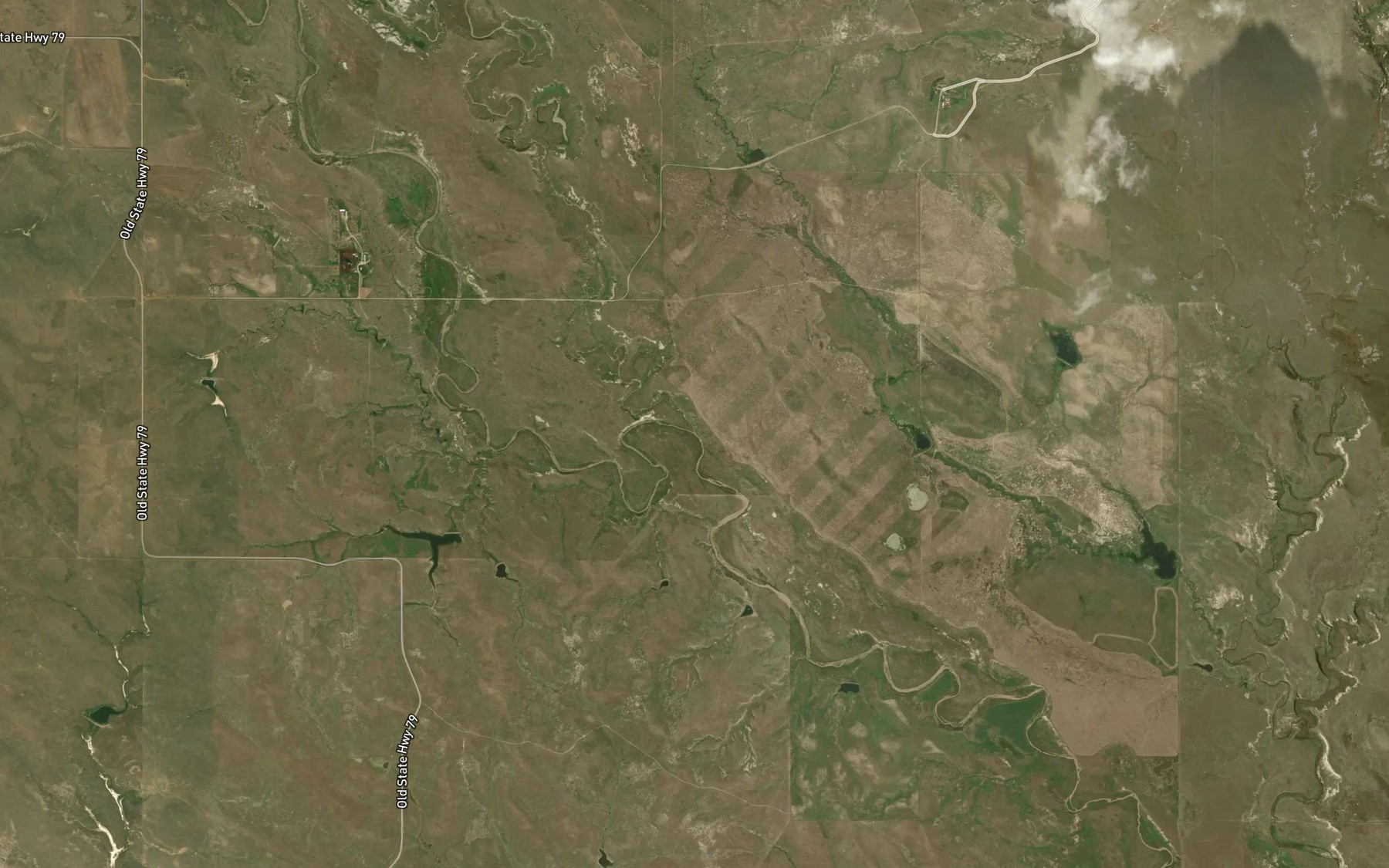 Satellite map of the Second Sand Creek