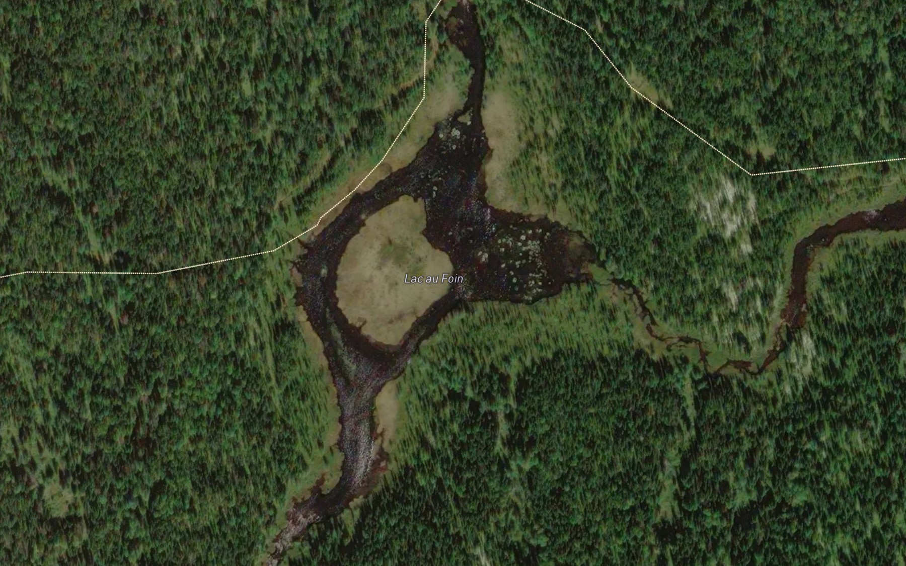 Satellite map of the Lac au Foin