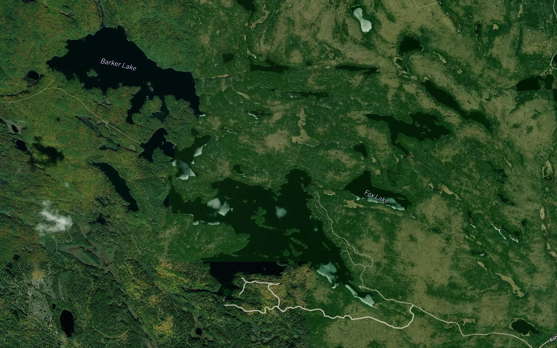Satellite map of the Johnston Bay