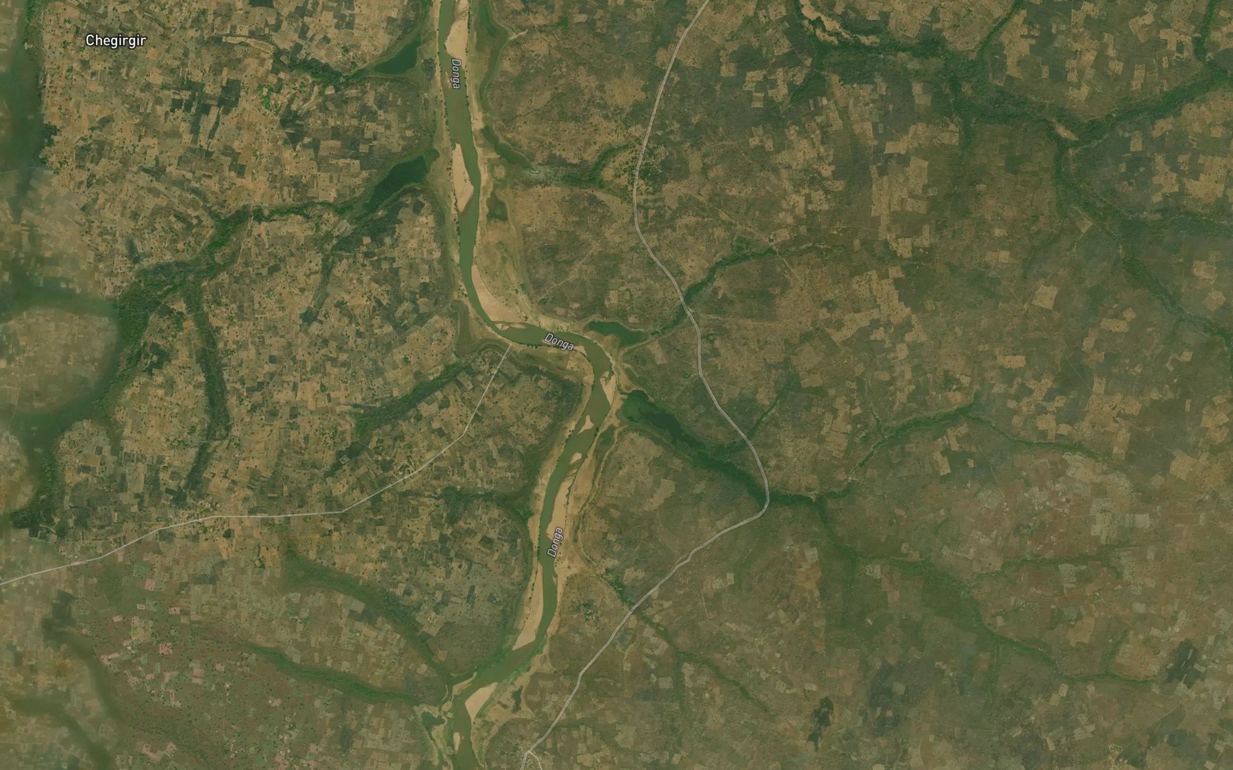 Satellite map of the River Saso