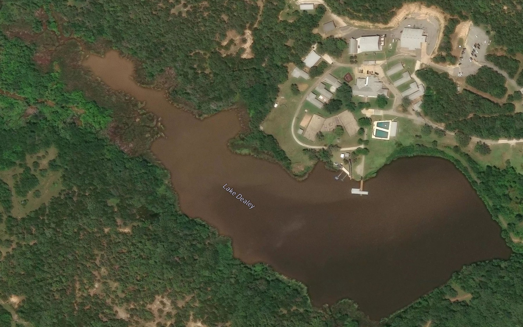 Satellite map of the Lake Dealey