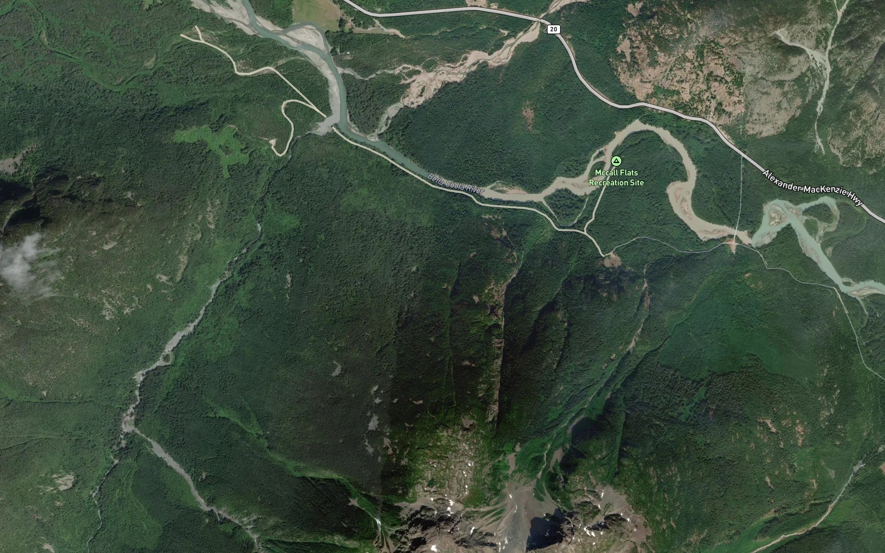 Satellite map of the Burnt Bridge Creek