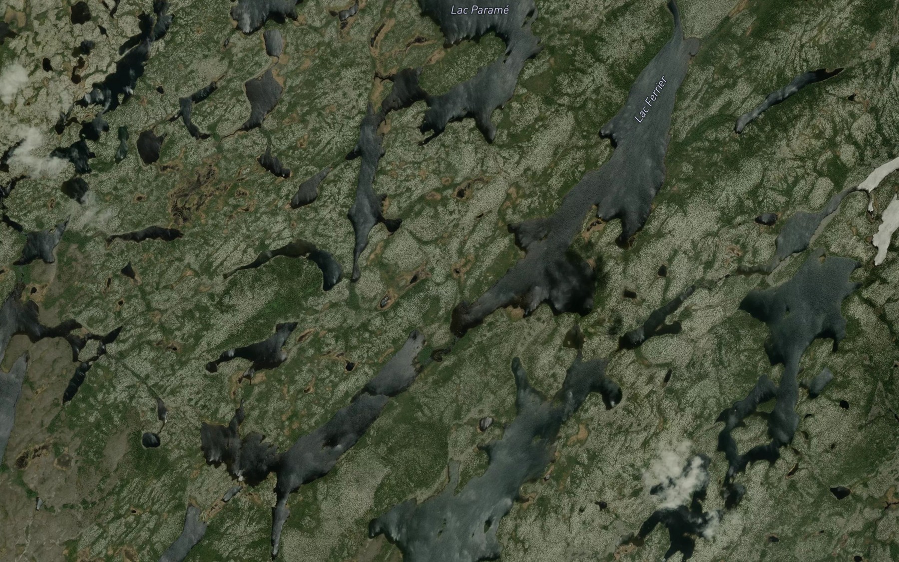 Satellite map of the Lac Ferrier