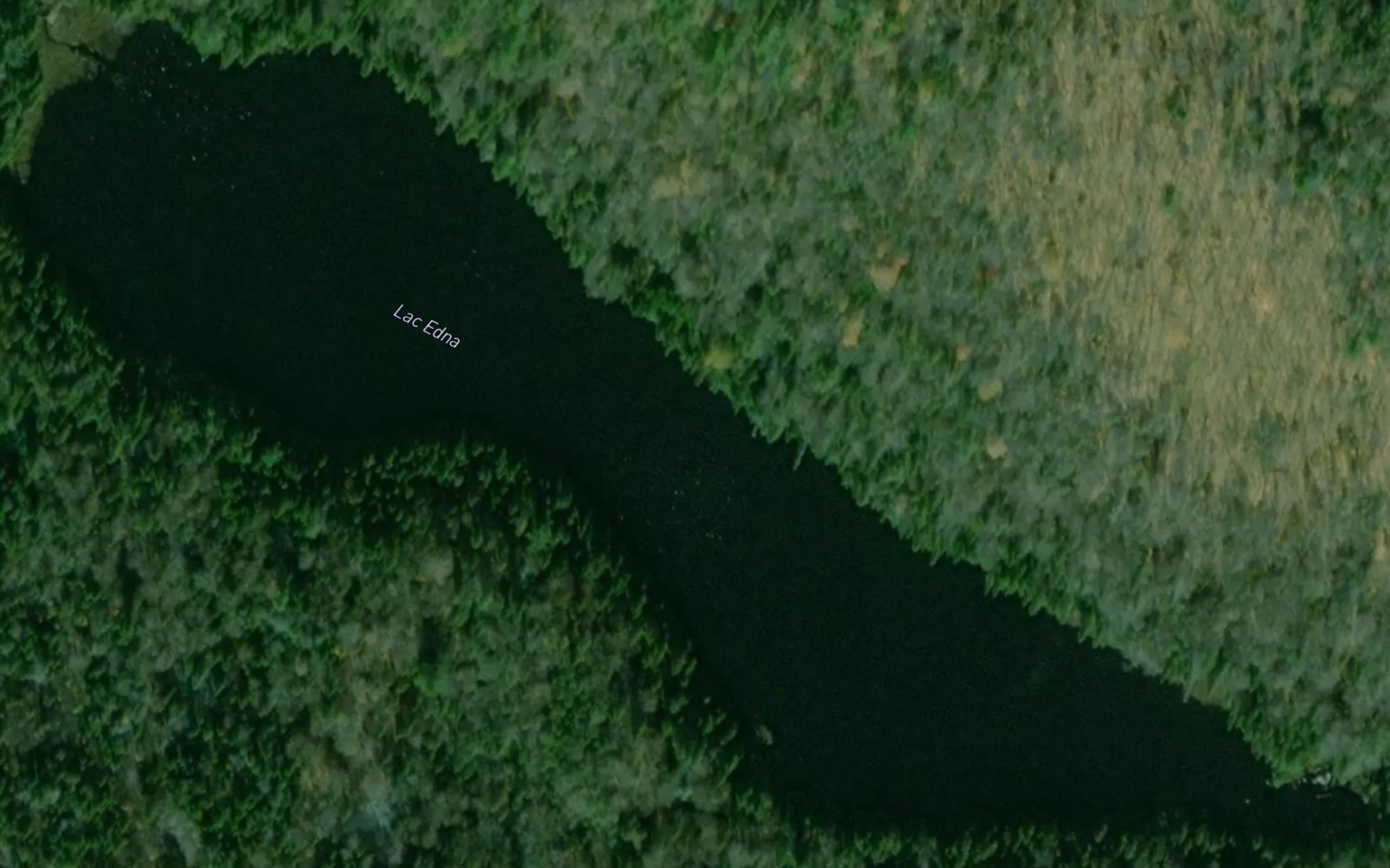 Satellite map of the Lac Edna