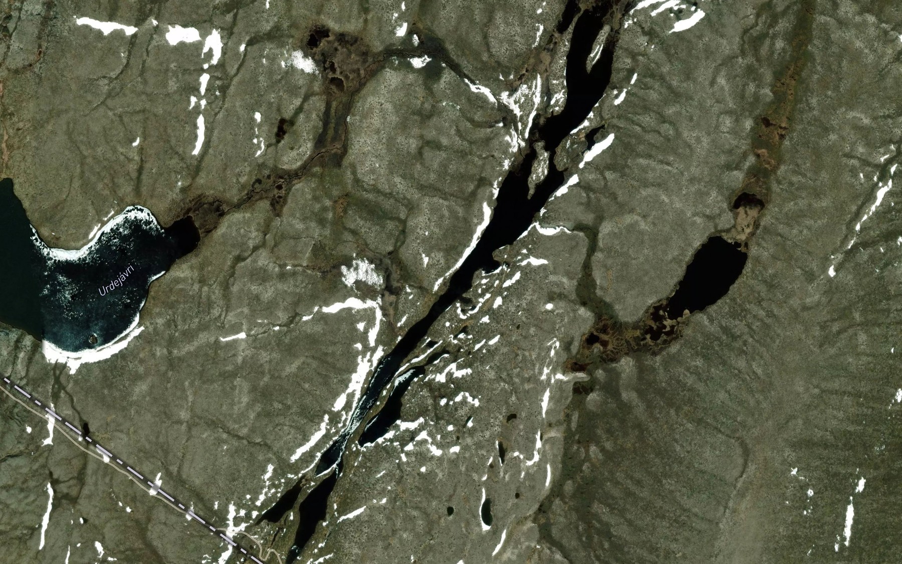 Satellite map of the Masaelgejavri