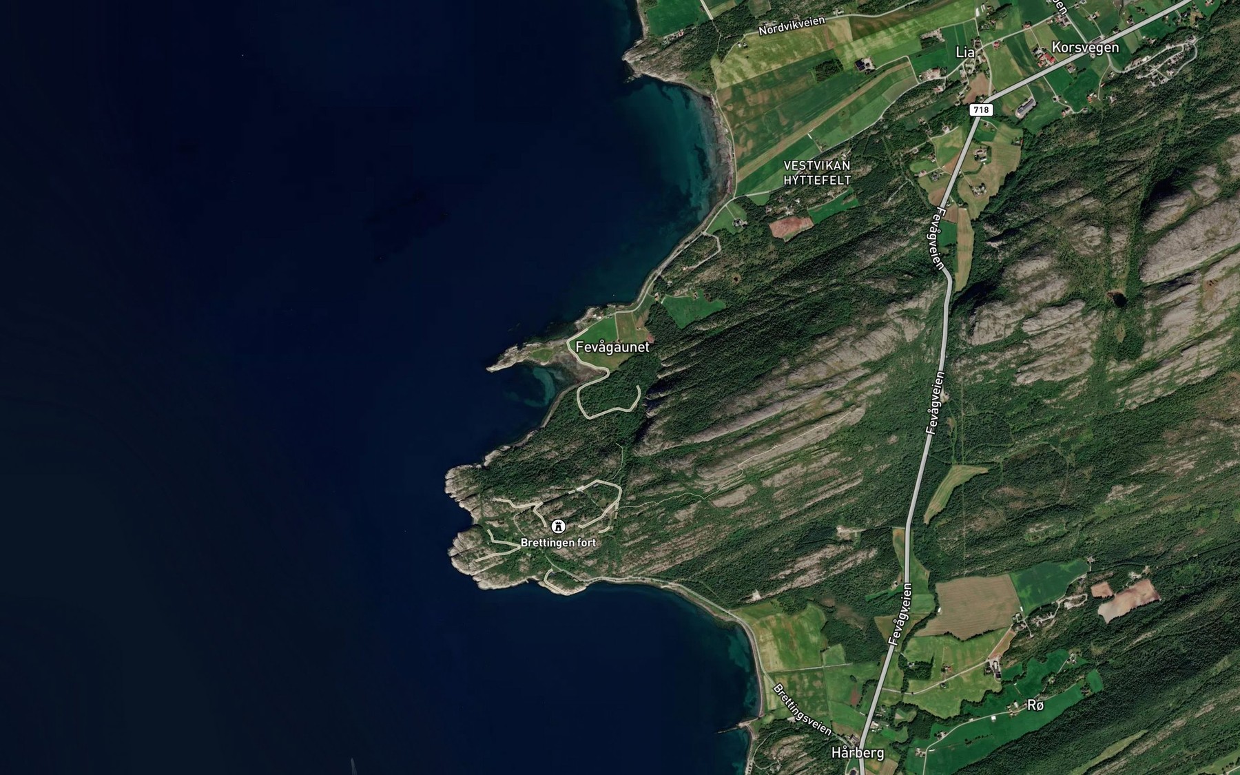 Satellite map of the Gronningskardbekken