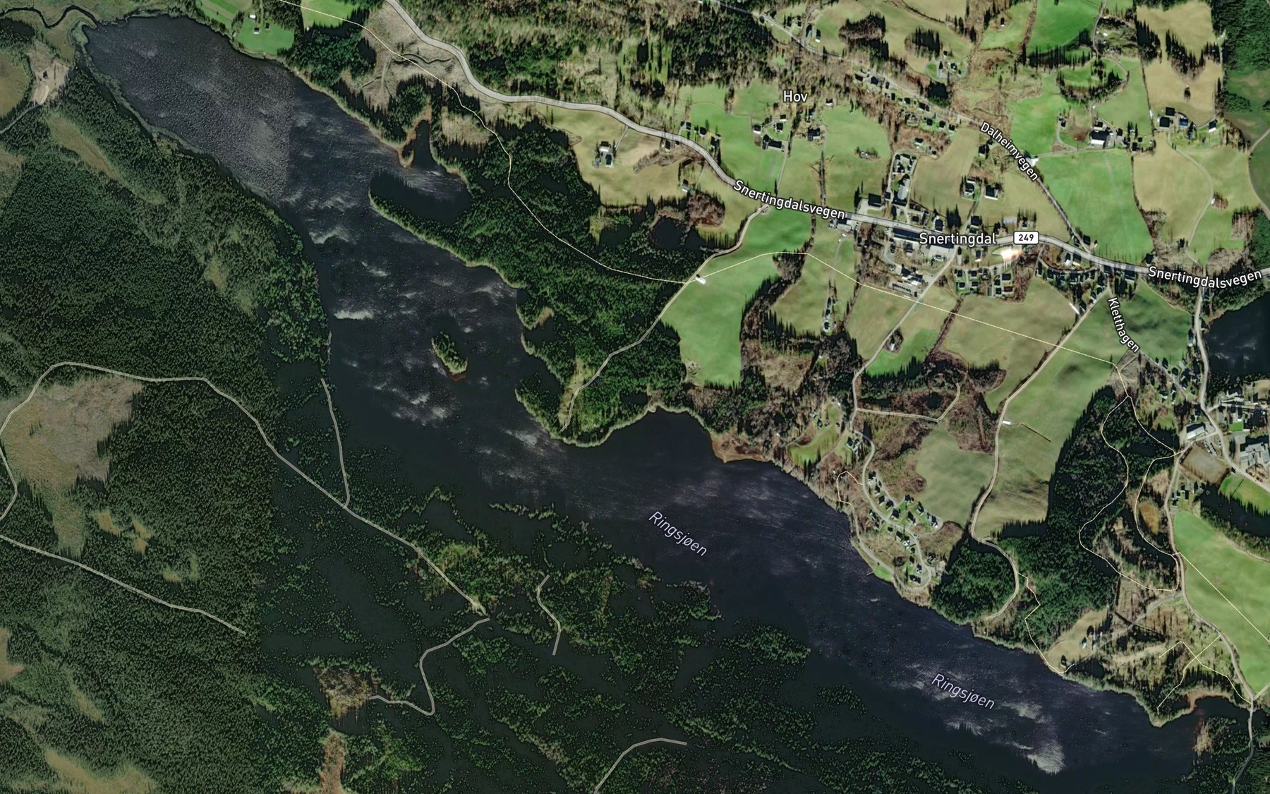 Satellite map of the Ringsjoen