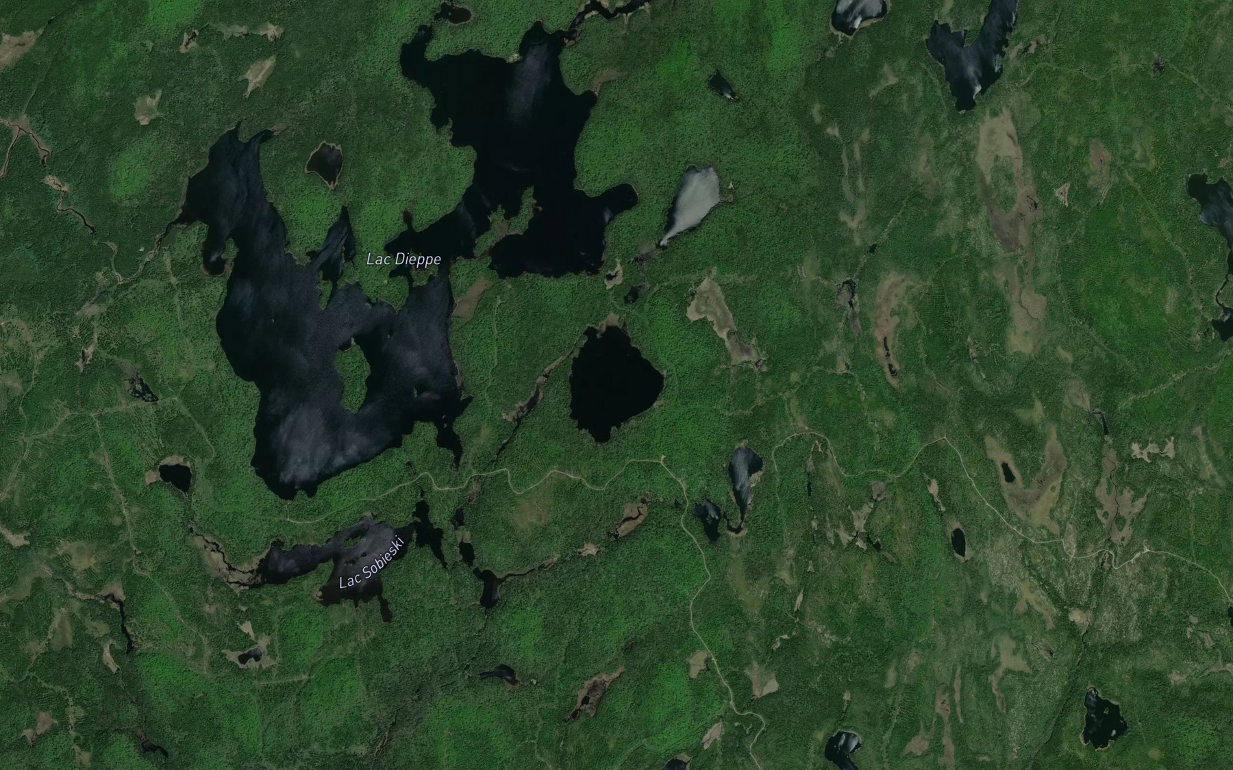 Satellite map of the Lac Sylvain