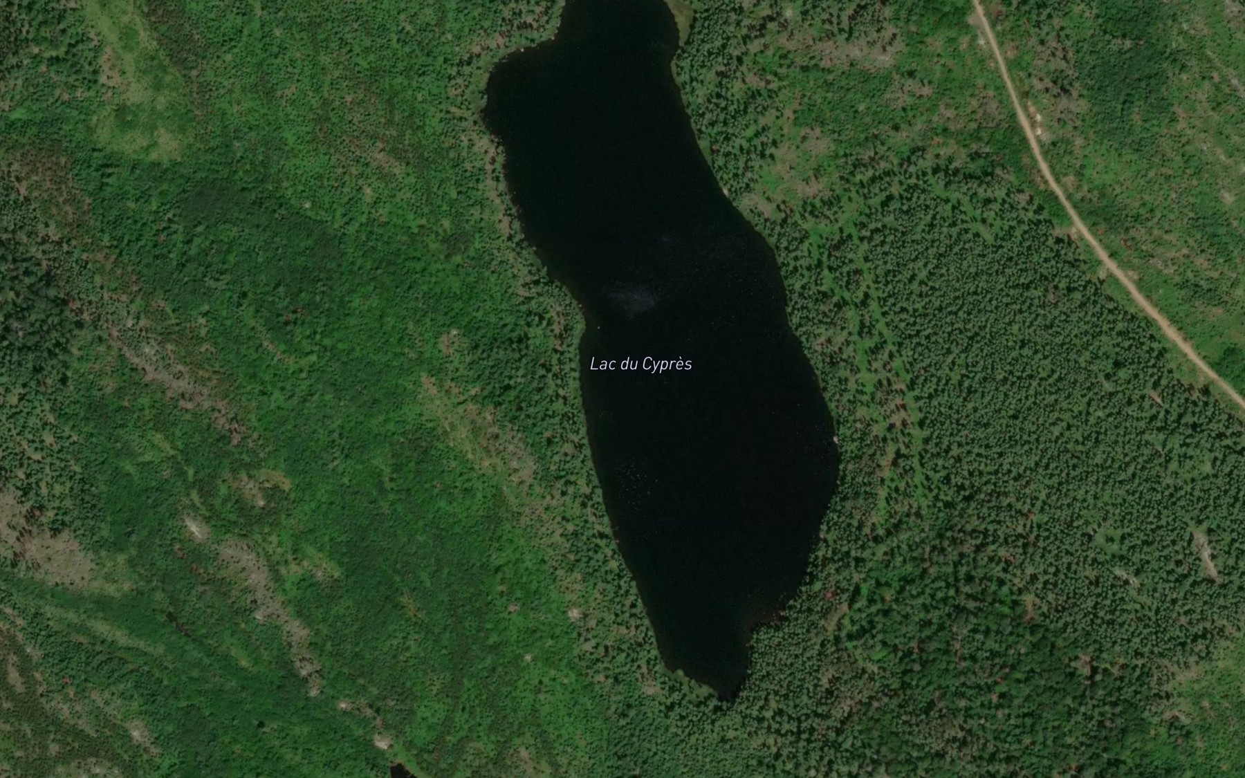 Satellite map of the Lac du Cypres