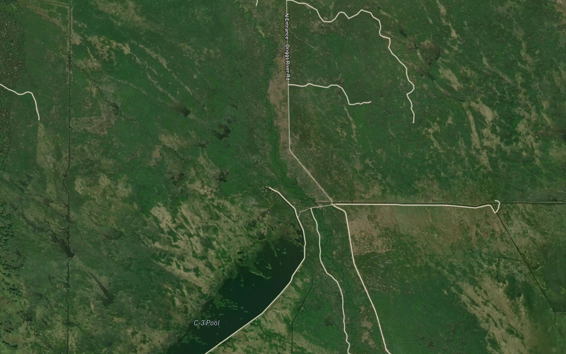 Satellite map of the Walsh Creek