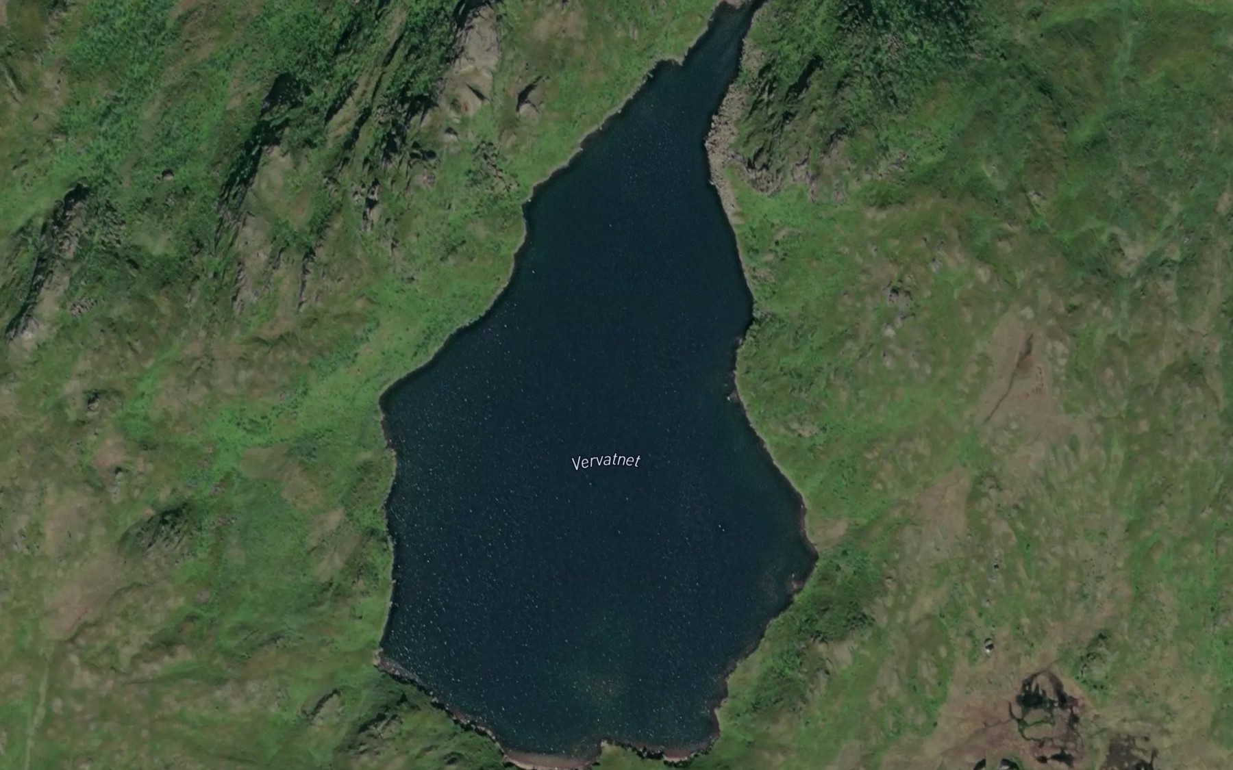 Satellite map of the Vervatnet