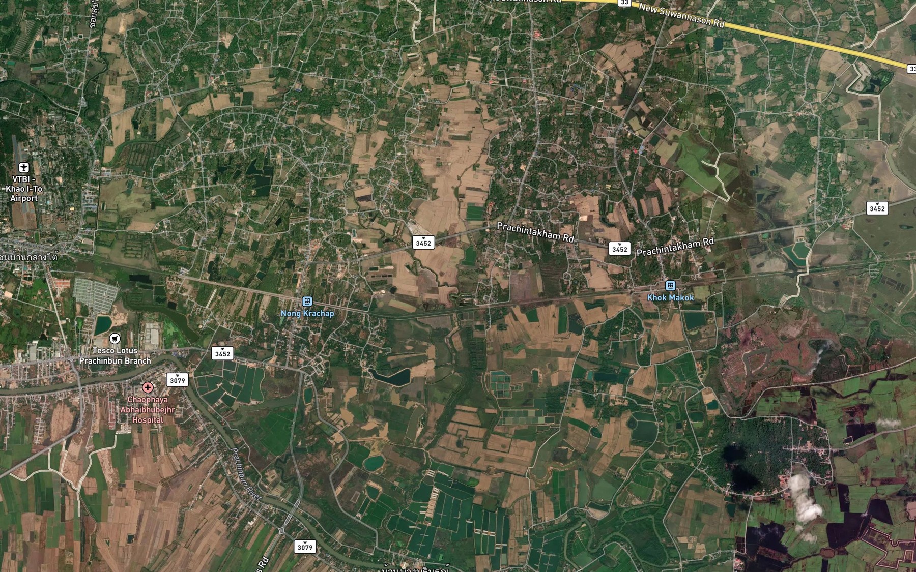 Satellite map of the Huai Kasian Yai