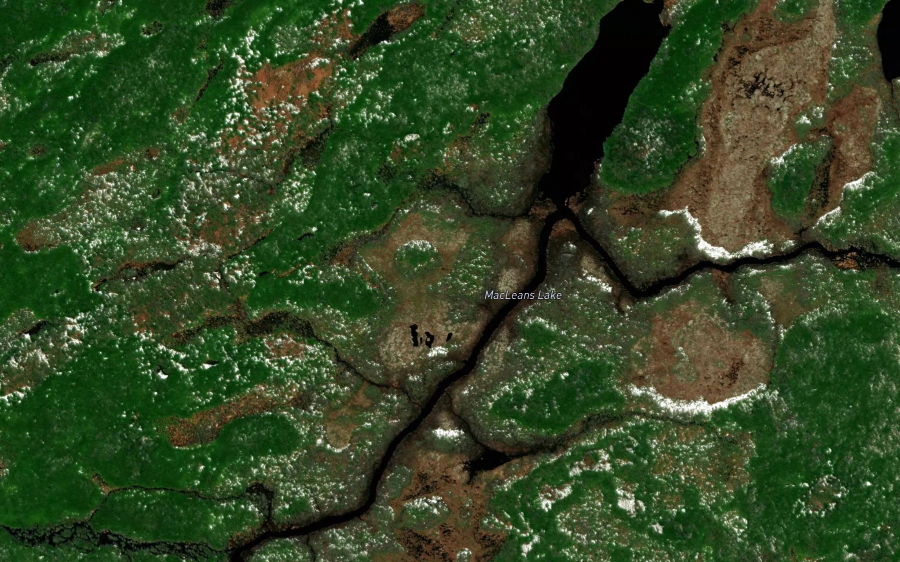Satellite map of the MacLeans Lake