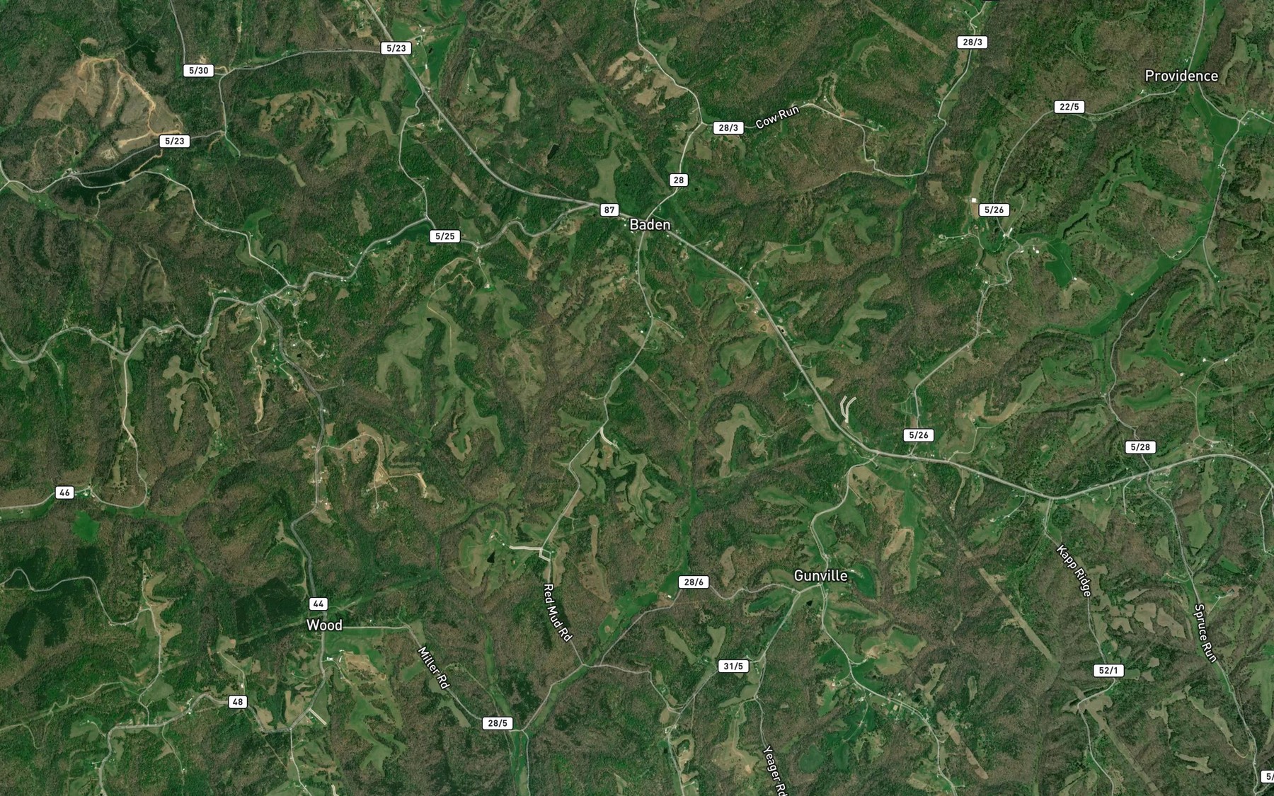 Satellite map of the Everett Keefer Spring