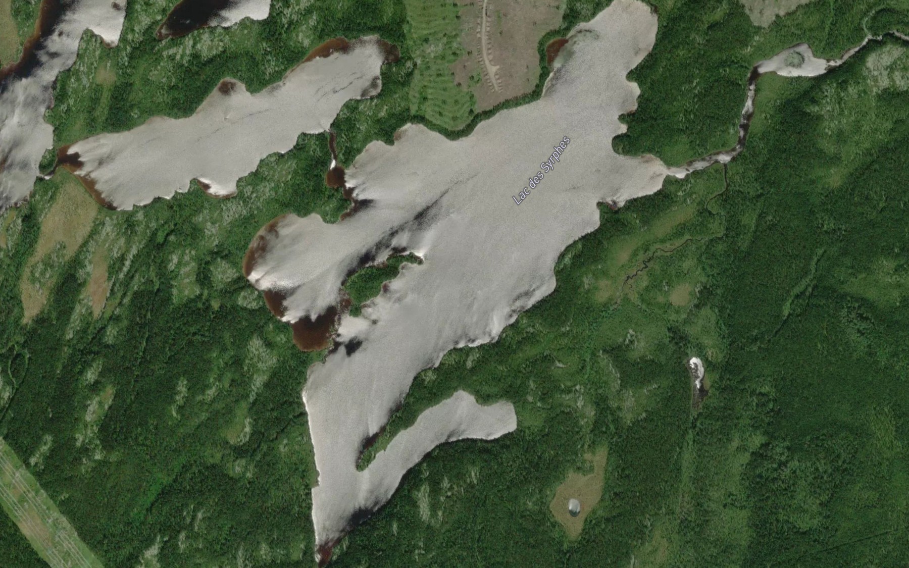 Satellite map of the Lac des Syrphes