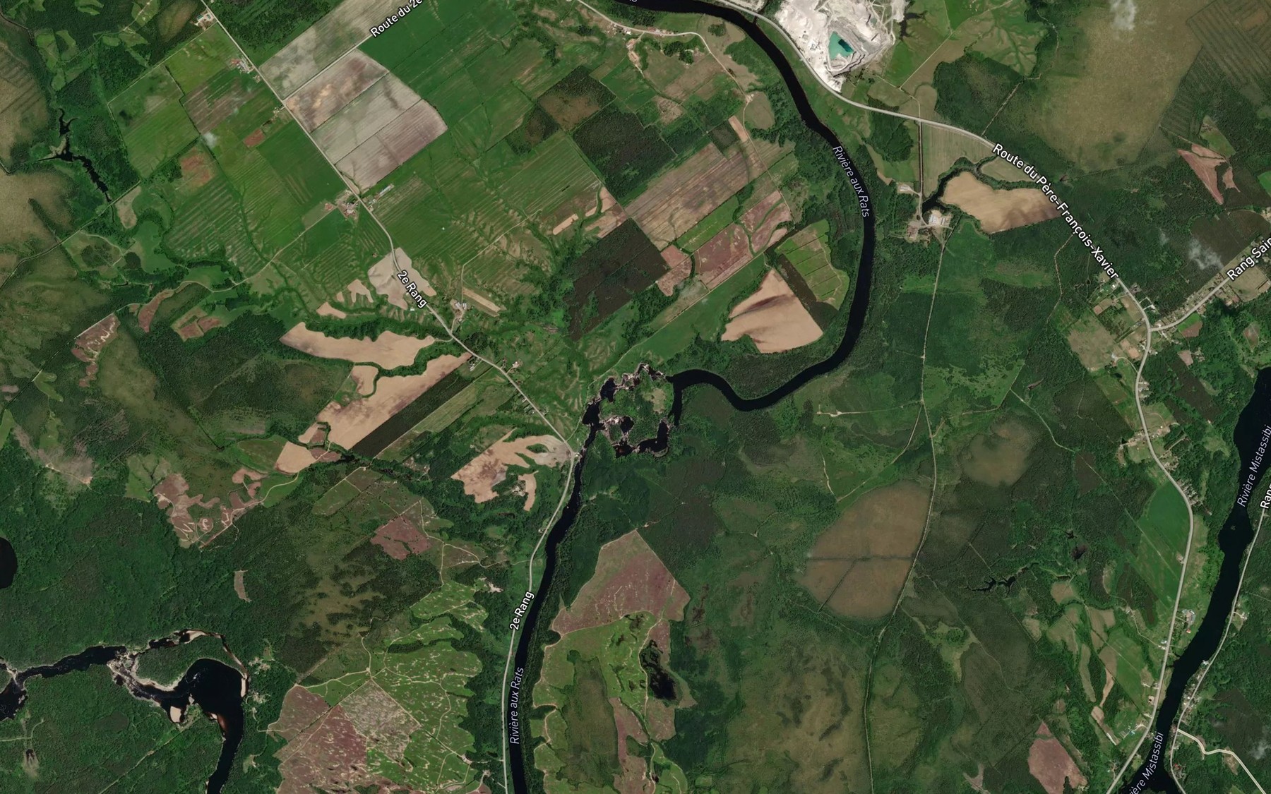 Satellite map of the Cours d'eau Gauthier-Perron
