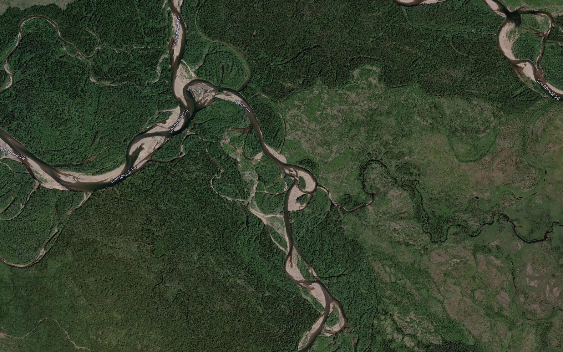 Satellite map of the Chelasin