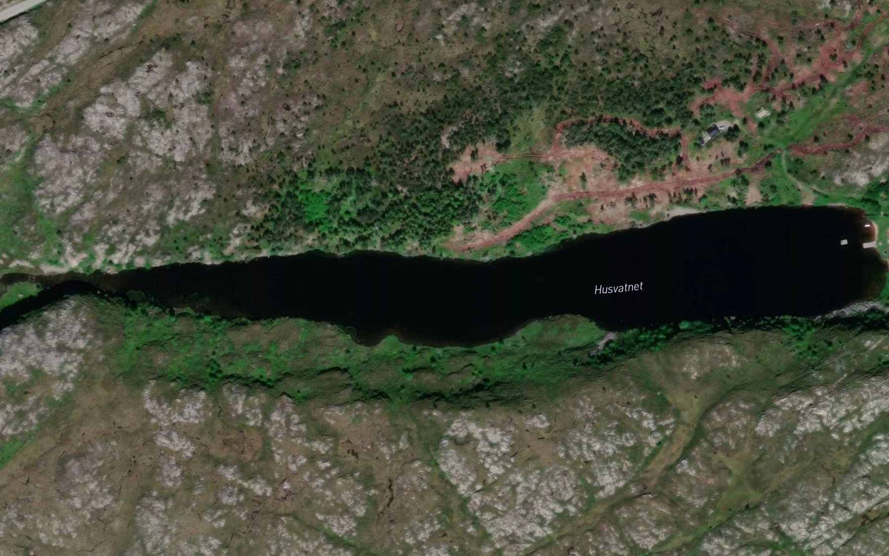Satellite map of the Husvatnet