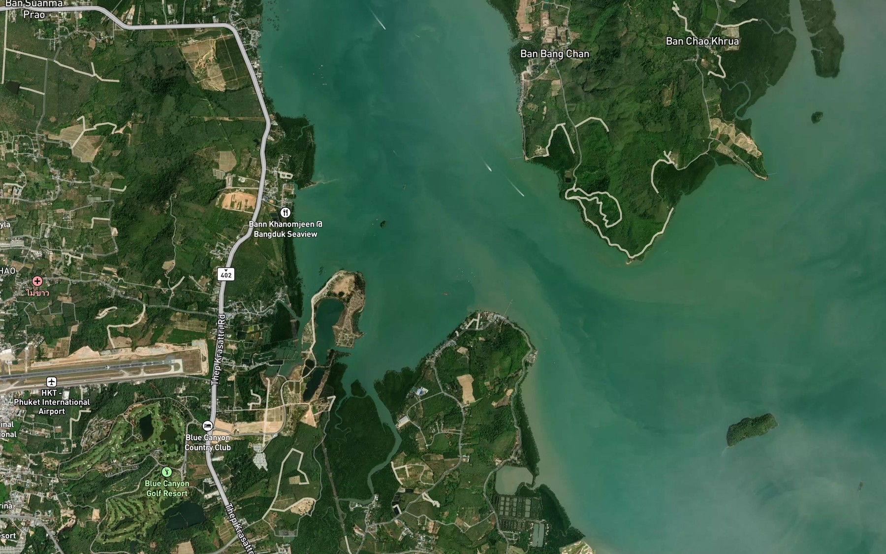 Satellite map of the Ao Tha Maphrao