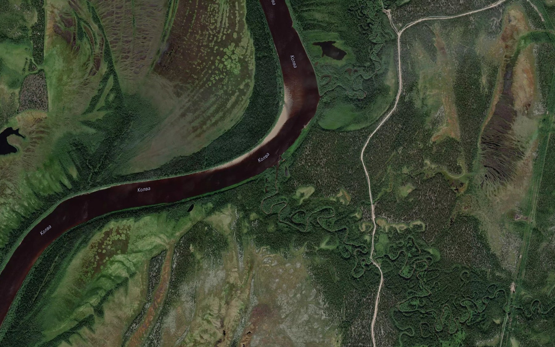 Satellite map of the Bol'shoy Keyn"yu