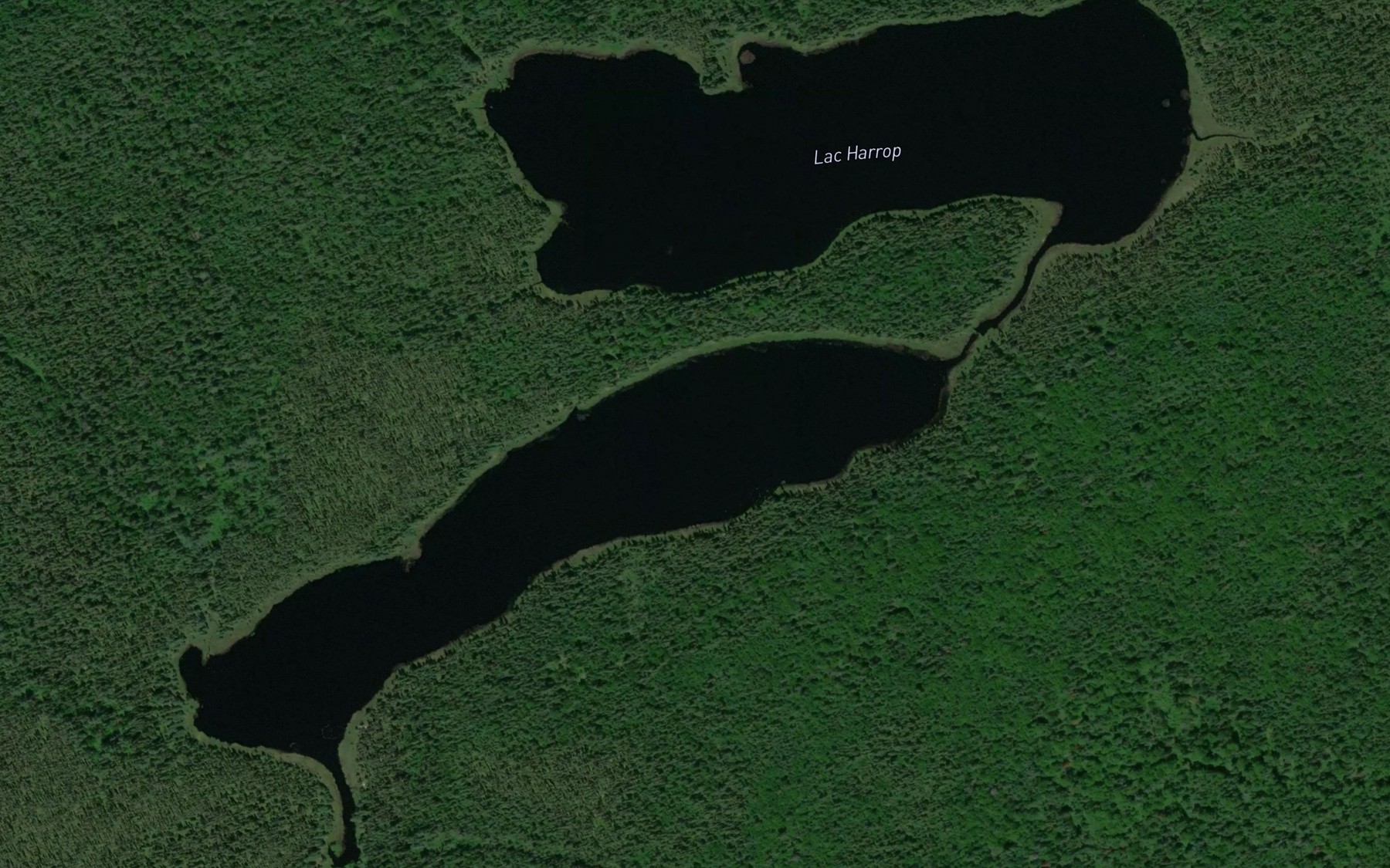 Satellite map of the Lac Harrop