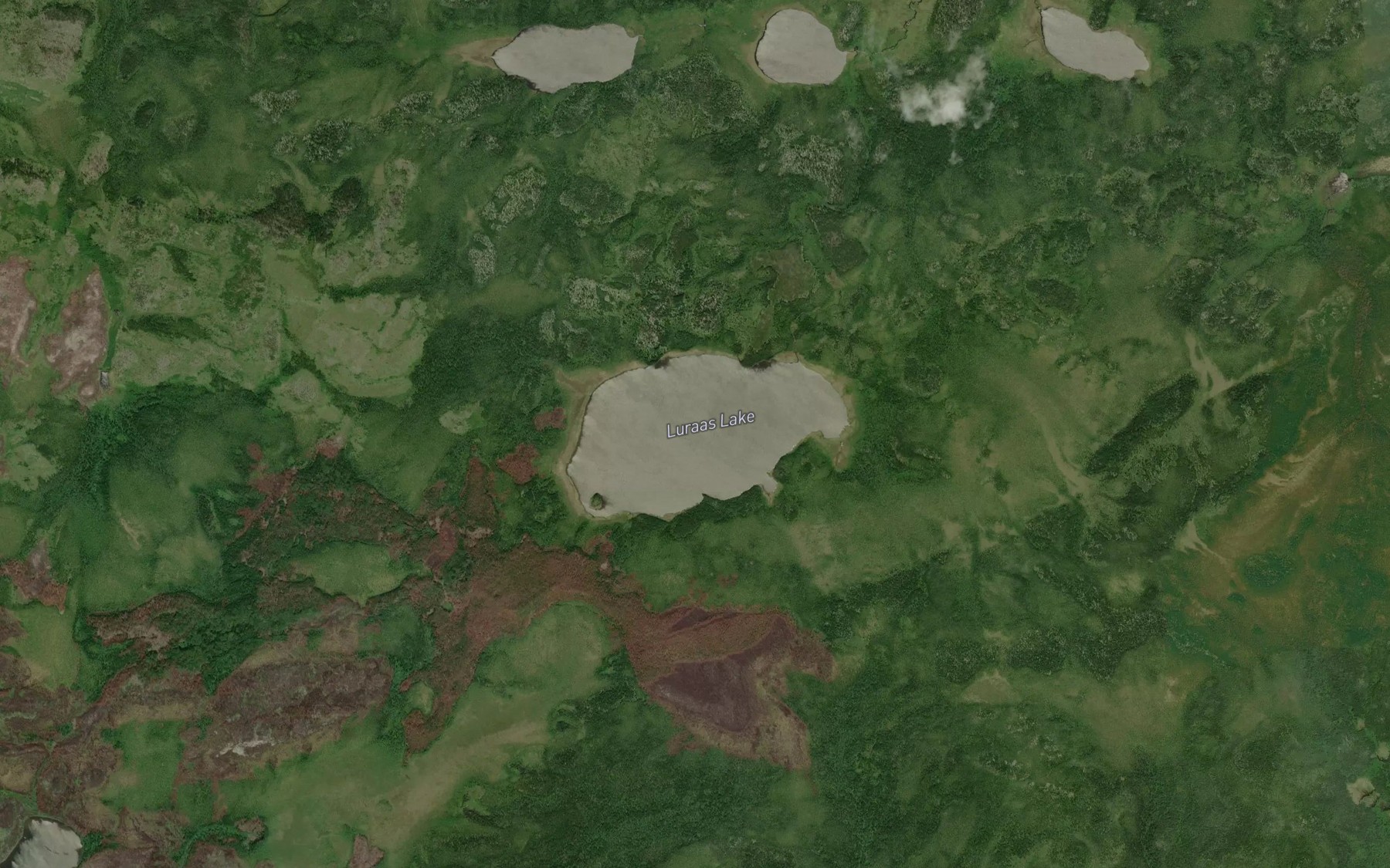 Satellite map of the Luraas Lake