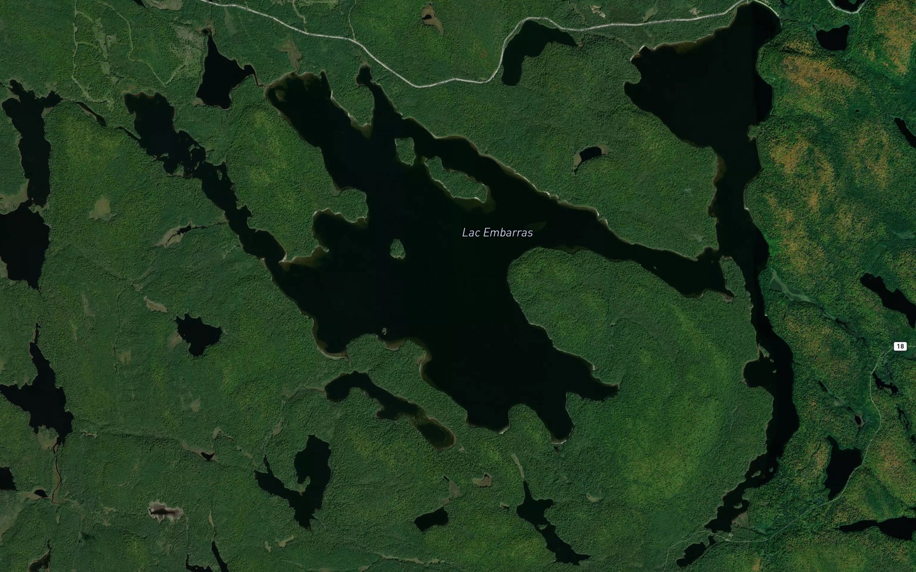 Satellite map of the Lac Embarras