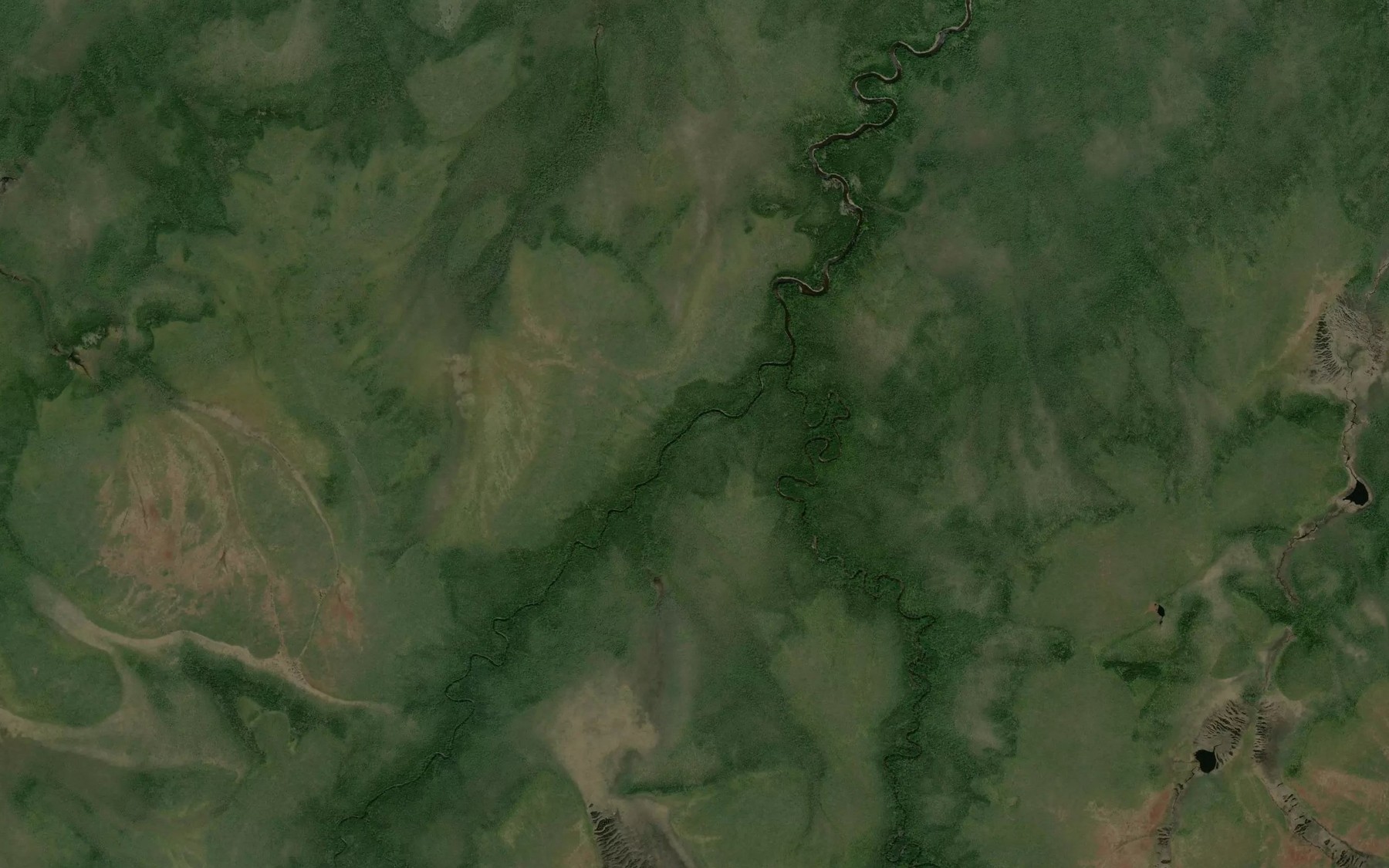 Satellite map of the Long Creek