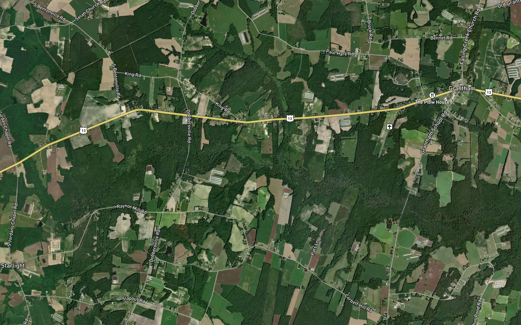 Satellite map of the Johnson Branch