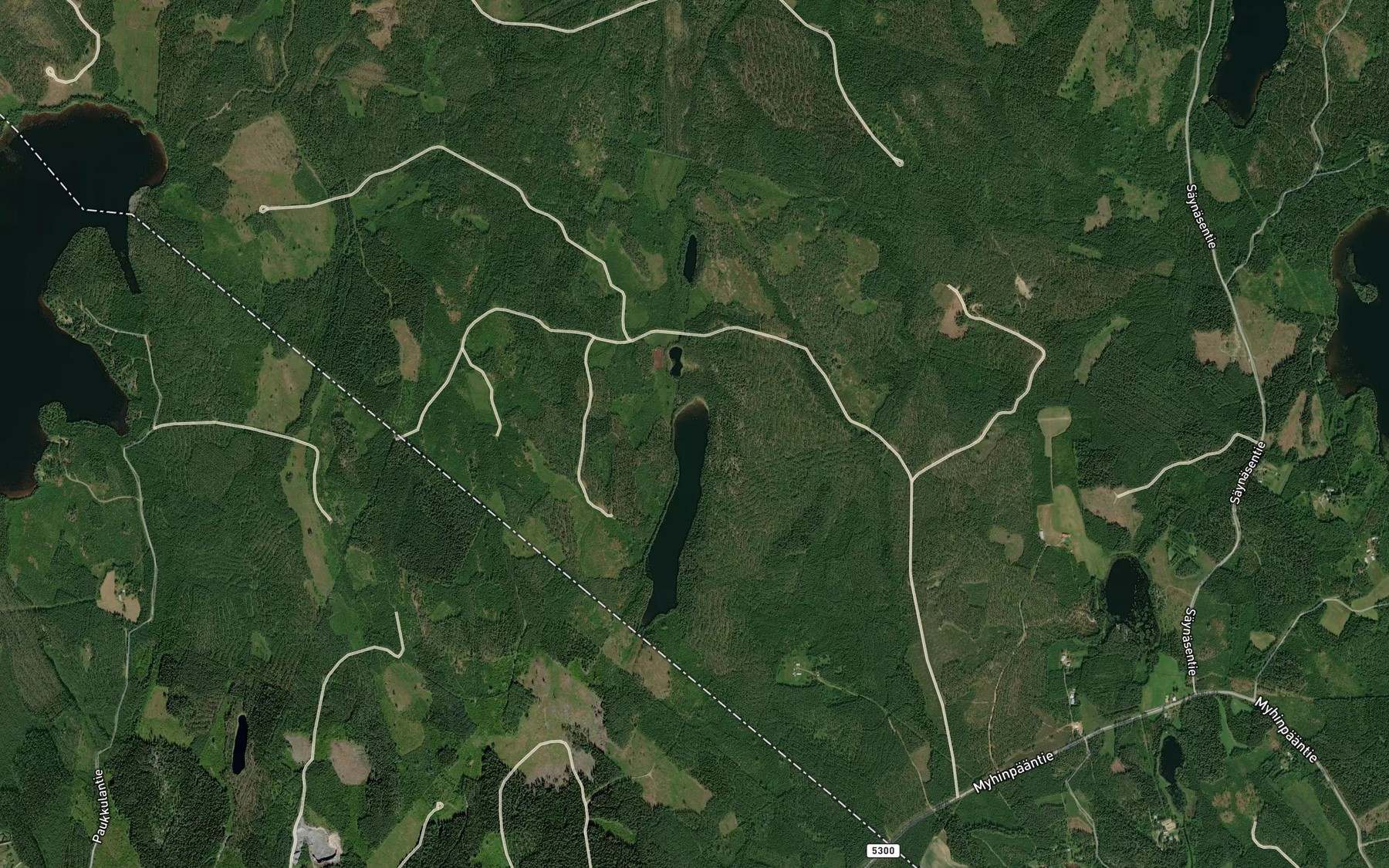 Satellite map of the Mikkellammit