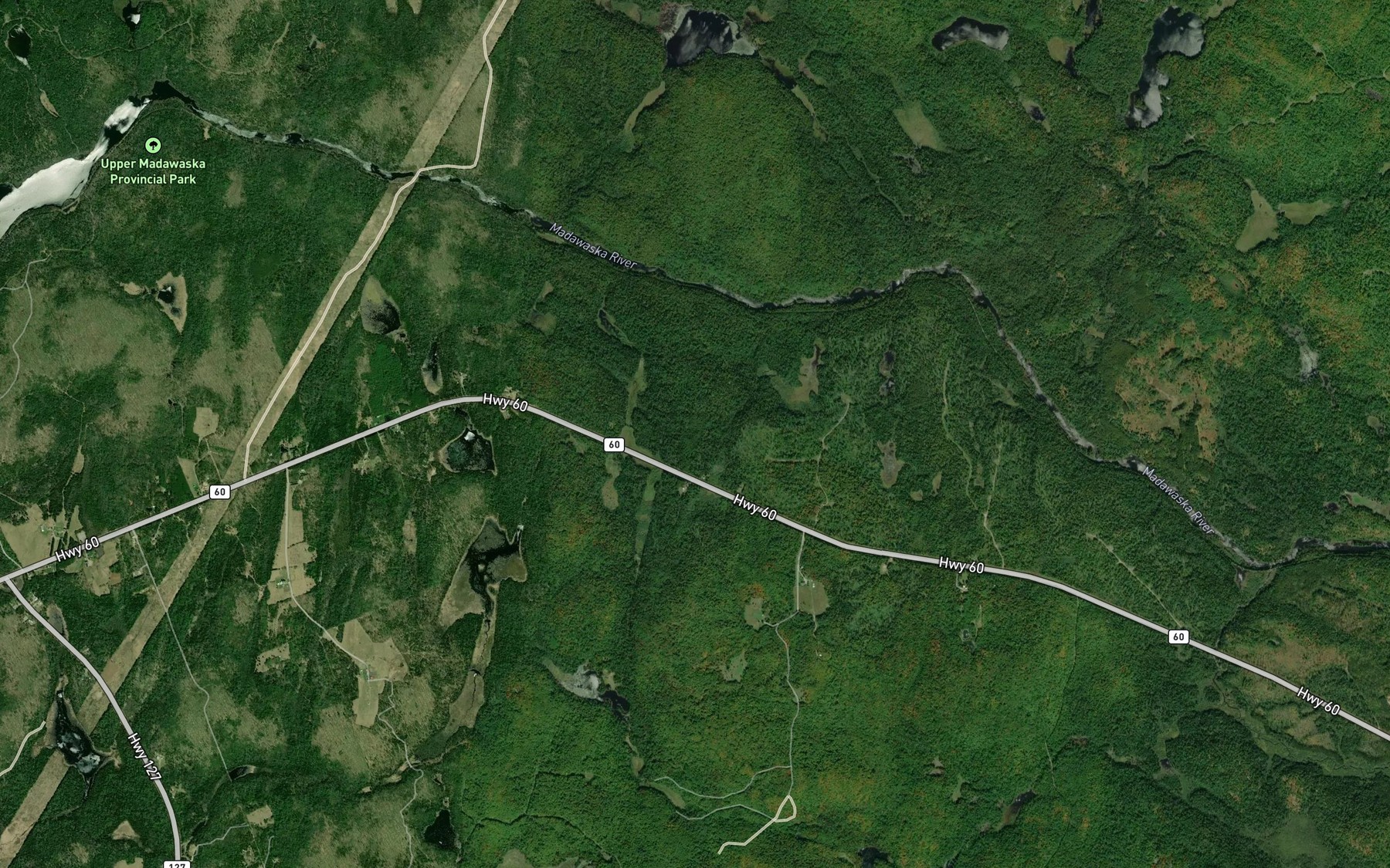 Satellite map of the Long Rapids