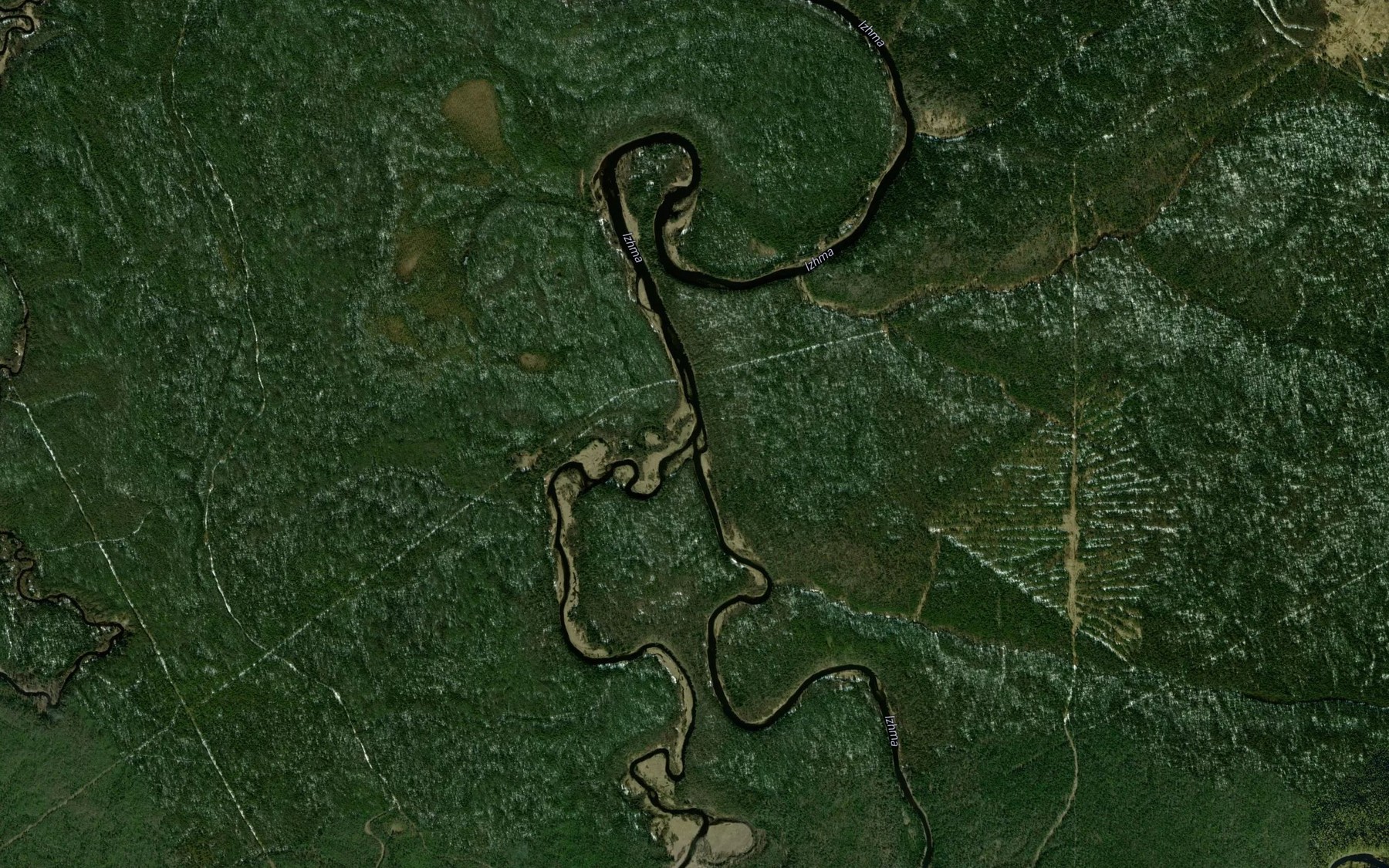 Satellite map of the Cher' Izhemskaya