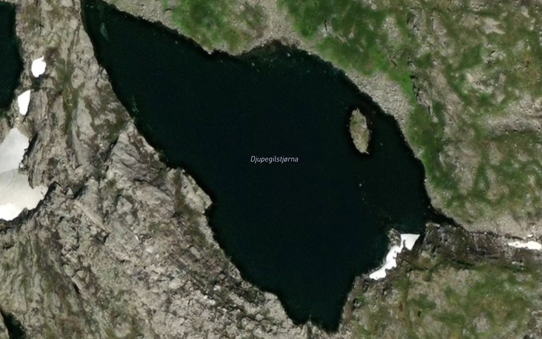 Satellite map of the Djupegilstjorna